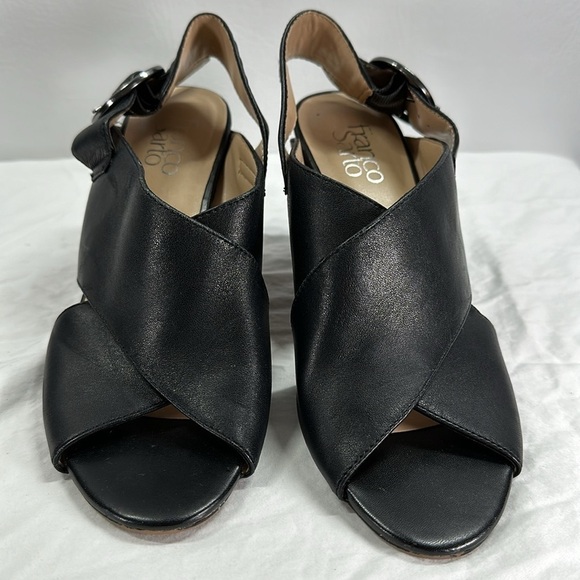 Franco Sarto Thick Buckle Strap Heeled Sandals, 8 - Picture 6 of 9